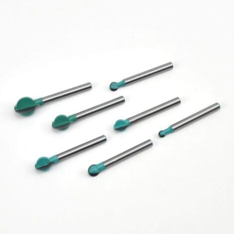 7 Pcs Fraises a a Rod Ronde of Wood, 6 and 8 and 10 and 12 and 14 and 16 and for Fraise a Rainurer, 6 mm, 19 mm