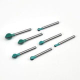 7 Pcs Fraises a a Rod Ronde of Wood, 6 and 8 and 10 and 12 and 14 and 16 and for Fraise a Rainurer, 6 mm, 19 mm - Top-Down View