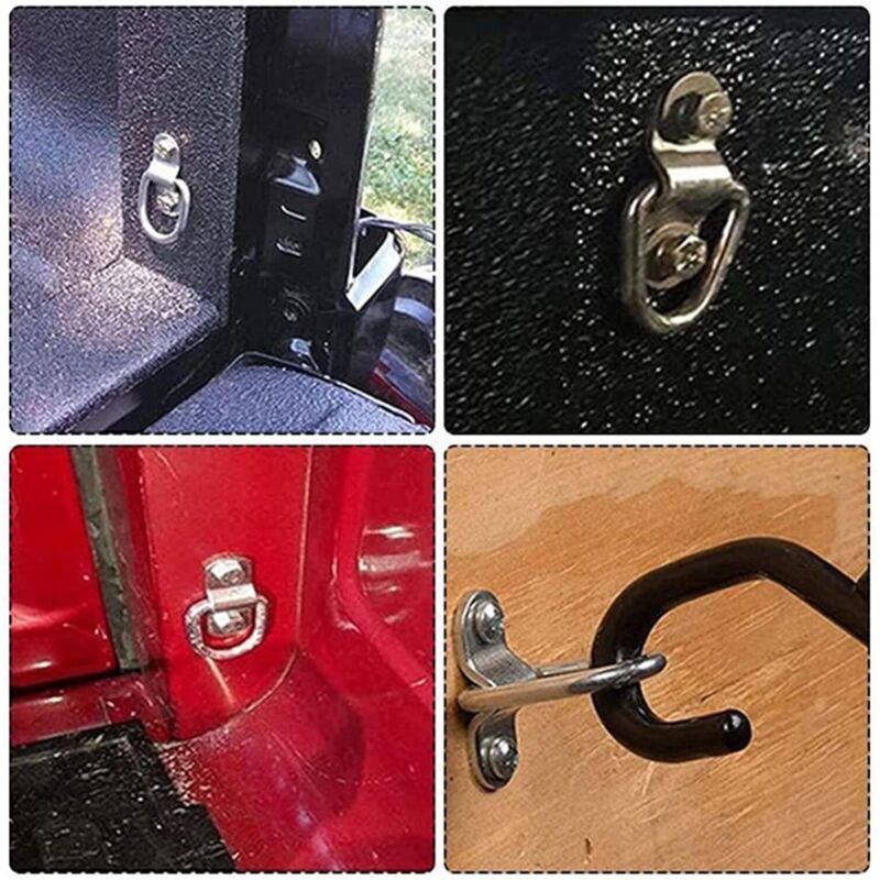 10 Pcs Hooks of Arrimage in Shape of D for Car Truck, Bateau Remorque, Cargaison Anneaux in D Tres Resistants