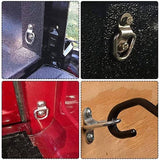 10 Pcs Hooks of Arrimage in Shape of D for Car Truck, Bateau Remorque, Cargaison Anneaux in D Tres Resistants - Top-Down View