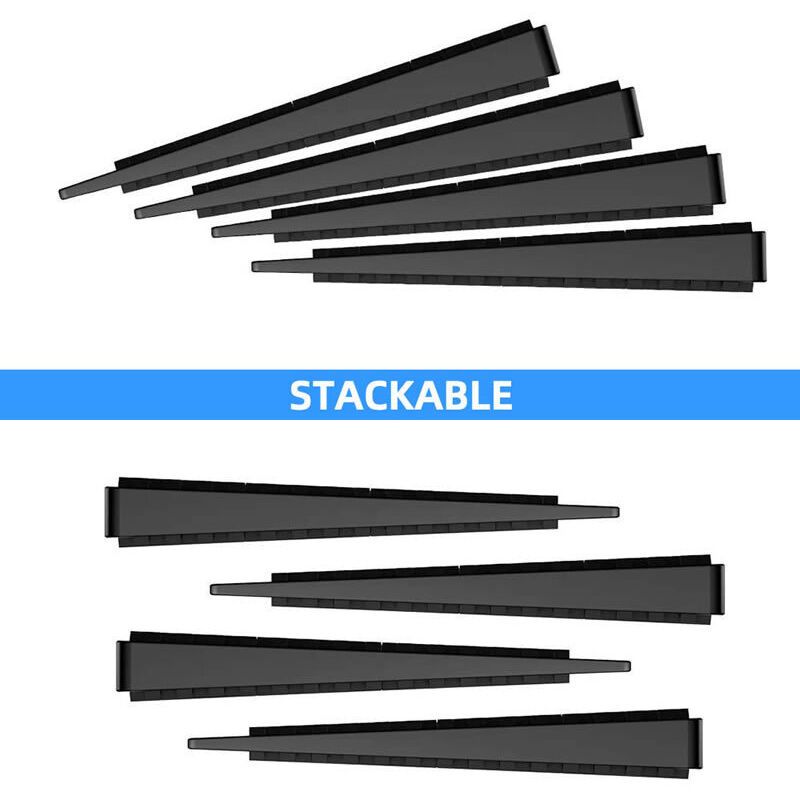 36 Pcs Furniture Leveling Wedges Black, Slip Tables, Chairs Cabinets, Waterproof and Non-Stackable for Furniture Made of Flexible Plastic