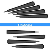 36 Pcs Furniture Leveling Wedges Black, Slip Tables, Chairs Cabinets, Waterproof and Non-Stackable for Furniture Made of Flexible Plastic