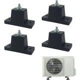 4 Pcs Rubber Anti-Shock Absorber Mounts Units Vibration Pads for Air Conditioners, 4cm