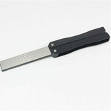 Folding Diamond Pocket Sharpener Double, Pruning Shears Loppers and Knives Sided Sharpening Stone for Scissors - Front View