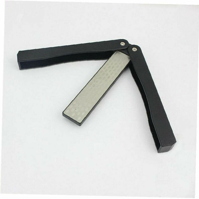 Folding Diamond Pocket Sharpener Double, Pruning Shears Loppers and Knives Sided Sharpening Stone for Scissors