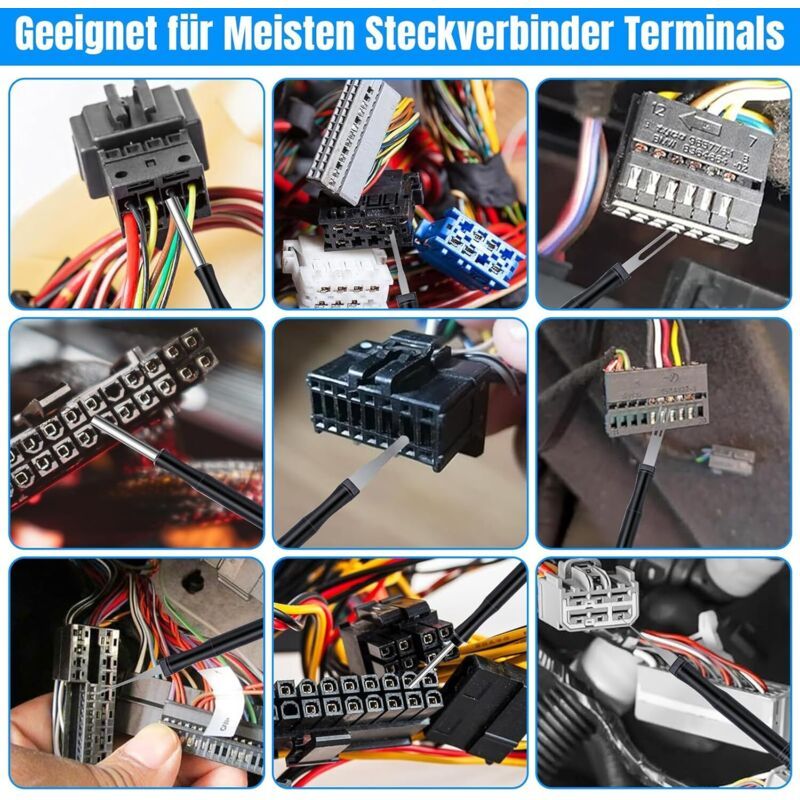 30 Pcs Extracteur of Cosses Compatible with the Plupart of Terminaux of Connecteurs - Black Tools of Retrait of Terminal