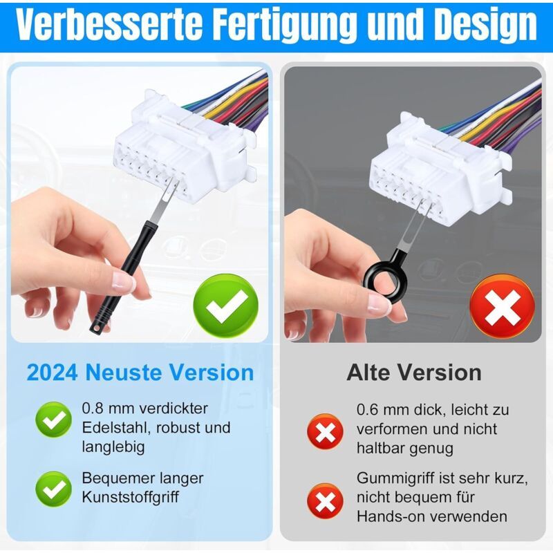 30 Pcs Extracteur of Cosses Compatible with the Plupart of Terminaux of Connecteurs - Black Tools of Retrait of Terminal