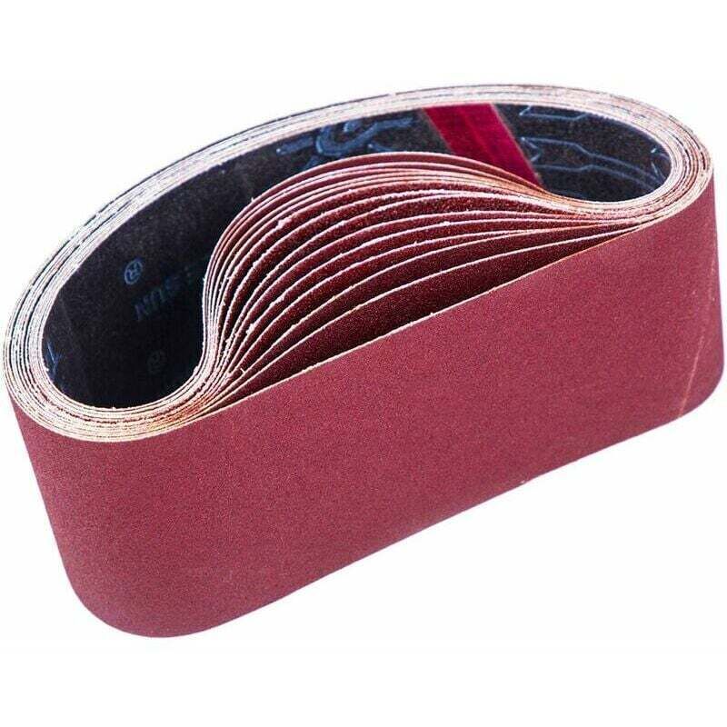 15 Pcs Strip Abrasive Bandes Abrasives Mixte, 3x Grains 80 and 120 and 150 and 240 and 400, for Ponceuses a Strip, 75 X 457 mm, 457 mm