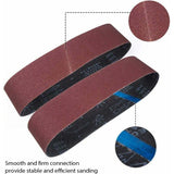 15 Pcs Strip Abrasive Bandes Abrasives Mixte, 3x Grains 80 and 120 and 150 and 240 and 400, for Ponceuses a Strip, 75 X 457 mm, 457 mm