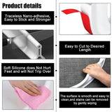 Barriere of Shower Pliable Silicone Seuil Shower Barrage of Water Autocollante Seal Door Bar Anti Debordement for the Kitchen and the Bathroom, 2M - Top-Down View