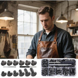 110 Pcs Rivets A Screws in Leather of Reliure Accessories Multi - Side View