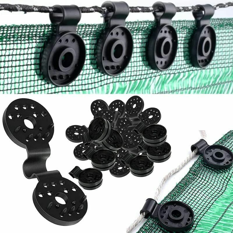 100 Pcs Clips for Shade Cloth Shading Net Clips of Mounting Anti-UV Treated for Brise Vue Clips of Mounting for Tarp for Cloture