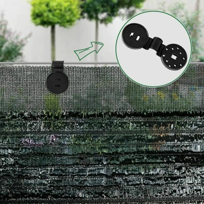 100 Pcs Clips for Shade Cloth Shading Net Clips of Mounting Anti-UV Treated for Brise Vue Clips of Mounting for Tarp for Cloture