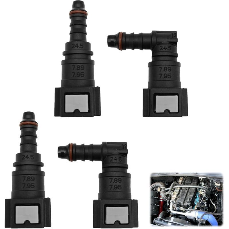 to Fuel Hose Connector Fuel Hose Diesel Hose Quick Diesel Connector Quick Fuel Connector for Diesel, 7.89mm, 8mm