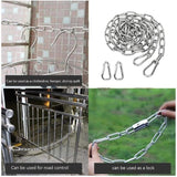 2 Pcs Chain in Steel Stainless Chain Steel and Carabiner Chain of Maillon of Extension for Hanging Chain of Anchor Hammock, 3mm, 2m