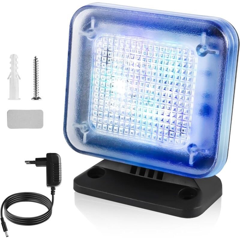 Dummy TV Simulator with 12 LEDs and 3 Selectable Programs Energy, Efficient with Timer Complete with Mains Adapter for Use as a Burglar Deterrent