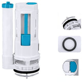 Toilet Water Inlet Valve White, Slotted Button Dual Flush Tank Siphon, 24 cm