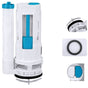 Toilet Water Inlet Valve White, Slotted Button Dual Flush Tank Siphon, 24 cm