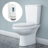 Toilet Water Inlet Valve White, Slotted Button Dual Flush Tank Siphon, 24 cm - Front View