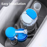 Toilet Water Inlet Valve White, Slotted Button Dual Flush Tank Siphon, 24 cm - Top-Down View