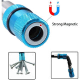 3 Pcs Quick Hex Shank Adjustable Screw Depth Change Magnetic Bits for Drywall for Cordless Screwdrivers and Hand Drills, 0.25 in - Side View