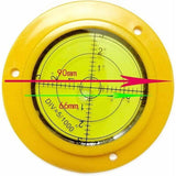 Circular Spirit Level with Mounting Holes for Motorhome, 90 mm - Front View