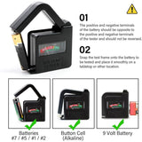 BT860 Digital Battery Tester, 9V, C D, AAA Eco, Friendly Compatible with AA and Button Batteries Works Without Battery Precise Analog Display
