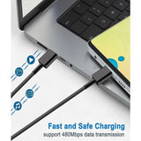 Samsung Charger Quick 45W, Compatible with Samsung Galaxy S22 Plus and S22 ULTRA and S21 FE 5G and S21Plus and S20FE and No, 1.2M - Side View