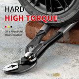 Multi Self-Locking Clamping, Grip Clamp Nuts Up to Hoses Up to Fine Adjustment Via Push Button, 250 mm, 46 mm, 50 mm - Side View