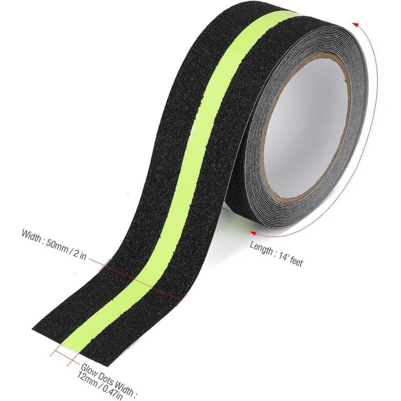 Tape Adhesive Anti-Black X, Slip with Film Lumineux Brille in the, 5 M, 5 cm
