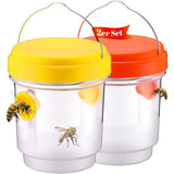 2 Pcs Piege a Guepes the Guepes Jaun Efficace a 360 Degres Repulsif a Guepes for Outdoor Dissuasion Contre the Frelons