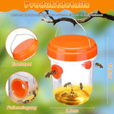 2 Pcs Piege a Guepes the Guepes Jaun Efficace a 360 Degres Repulsif a Guepes for Outdoor Dissuasion Contre the Frelons - Side View