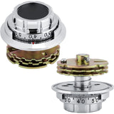 Metal Combination Padlock with Disc Code Anti-Theft Robust, Chrome Jewelry, Cabinets Diameter, for Safes, 6.6 cm Diameter - Front View