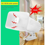 Alarm Siren, 12V 150TB Electronic Alarm Siren Horn 150TB Indoor and Outdoor Safety Siren for Home Security System - Front View
