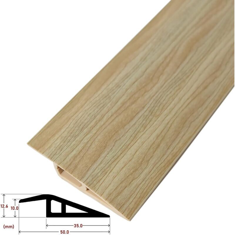 PVC Threshold Ramps Self-Wide Drop, Carpet Flooring, and Parquet Threshold Reducers Adhesive Floor Transition Strips, 5 cm, 710 mm