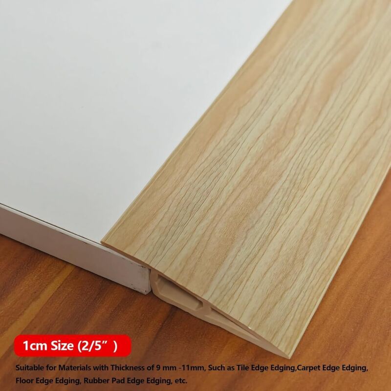 PVC Threshold Ramps Self-Wide Drop, Carpet Flooring, and Parquet Threshold Reducers Adhesive Floor Transition Strips, 5 cm, 710 mm