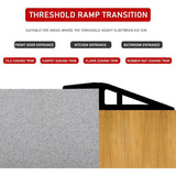 PVC Threshold Ramps Self-Wide Drop, Carpet Flooring, and Parquet Threshold Reducers Adhesive Floor Transition Strips, 5 cm, 710 mm - Top-Down View