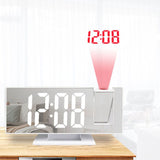 Reveil a Projection Digital LED Electronique with Floodlight of Temps Bedroom Chevet Horloge Muette - Front View