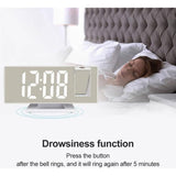 Reveil a Projection Digital LED Electronique with Floodlight of Temps Bedroom Chevet Horloge Muette