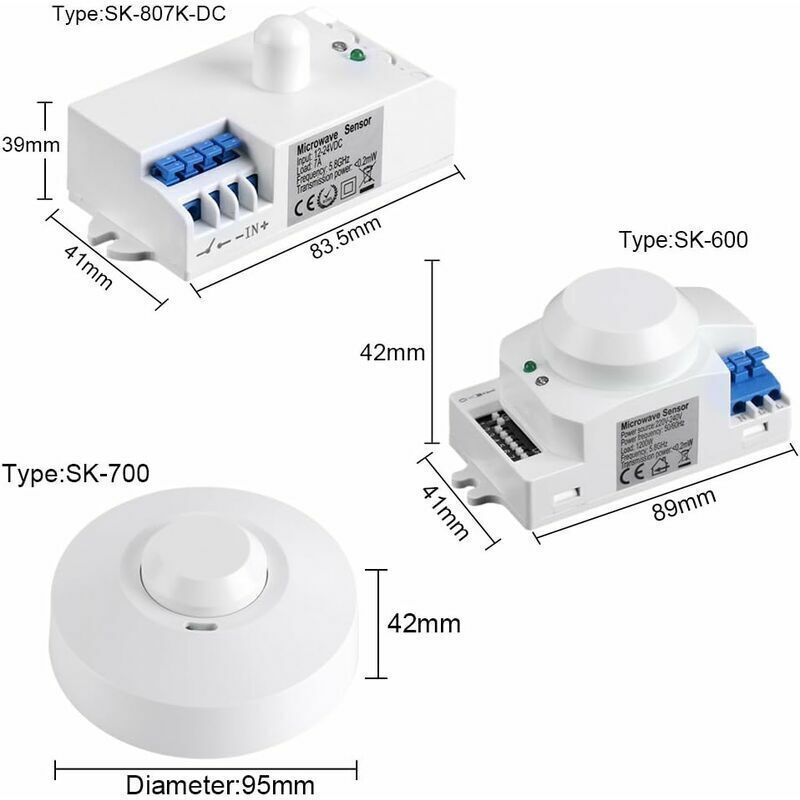360 Degree Microwave Radar Motion Detection Smart Sensor Switch