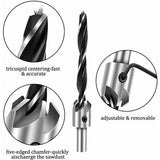 8 Pcs Meche a for Perceuse Wood, Drill Bit with Fraise, 10mm