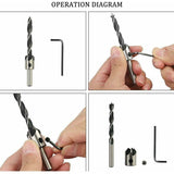 8 Pcs Meche a for Perceuse Wood, Drill Bit with Fraise, 10mm