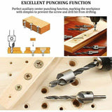 8 Pcs Meche a for Perceuse Wood, Drill Bit with Fraise, 10mm - Top-Down View