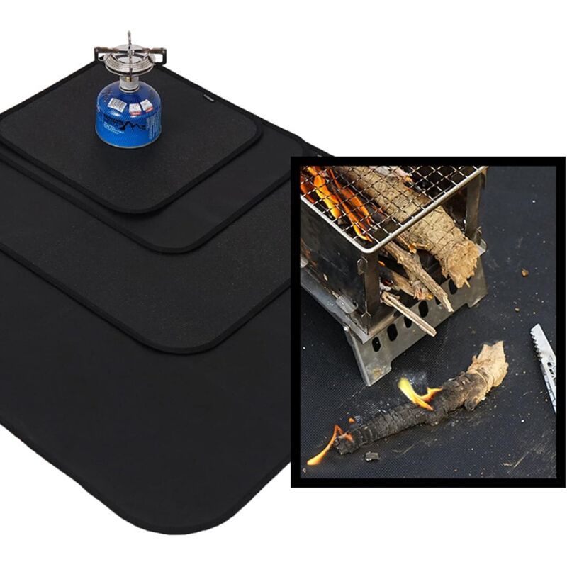 Fireproof Mat Mat of Fire Resistant A the Heat Rectangle for Outdoor Lawn Protection of Terrace, 50, BBQ and Outdoor Braseros, 64CM