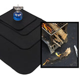 Fireproof Mat Mat of Fire Resistant A the Heat Rectangle for Outdoor Lawn Protection of Terrace, 50, BBQ and Outdoor Braseros, 64CM - Side View