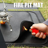 Fireproof Mat Mat of Fire Resistant A the Heat Rectangle for Outdoor Lawn Protection of Terrace, 50, BBQ and Outdoor Braseros, 64CM - Top-Down View
