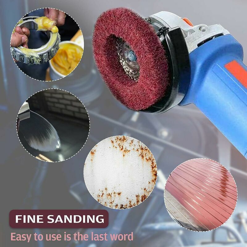 5 Pcs Polycarbonate Grinding and Polishing Discs and, Abrasive Torque Grinder Disc Paint Cleaning and Rust Removal Wheel, 100 mm
