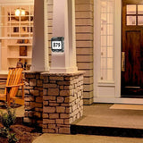 Number of Home Solar Light 8 Led of Home with Switch Crepuscular in Steel Stainless IP54 Waterproof Outdoor with Numbers 09 and Letters A