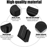 Pieces Tampon Carre Bloc of Cric in Rubber with Rainure Carrees Holder of Cric Jack Pad Bloc Automobile Hydraulique Cale for Cric of Car, 75x75x25 Mm - Side View