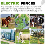 50 Pcs Annular Insulators for Electric Fencing Wood, Self-Attack Screw Insulators Accessories of Electric Fencing for Poles in and 1 Mandrel of